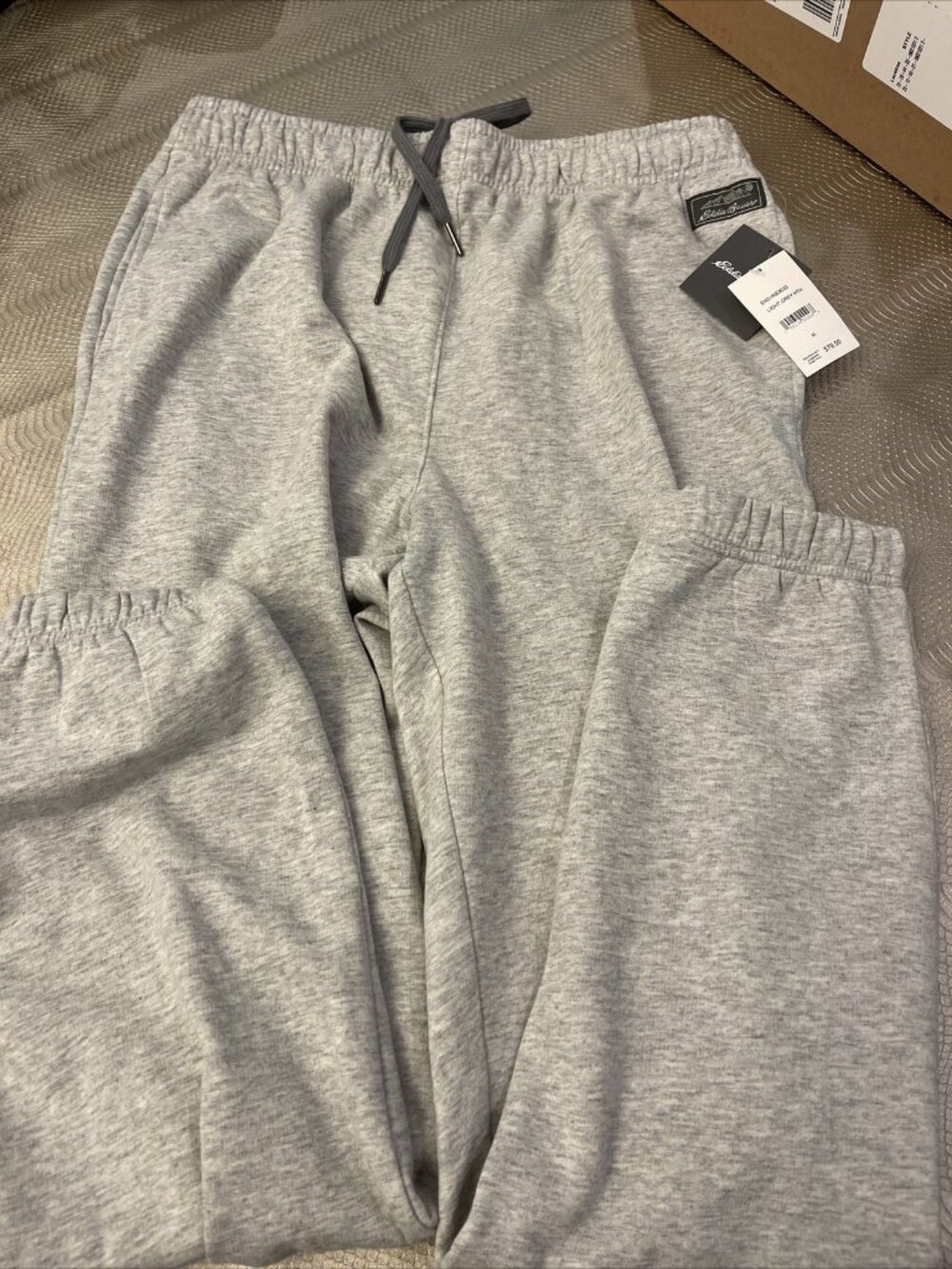 Eddie Bauer Heather Gray Lounge Sweat Pants Size M Medium New! Active Soft